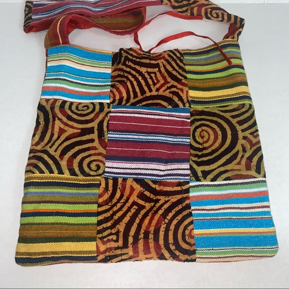 Bohemian Tapestry Patchwork shoulder Bag - Picture 2 of 6